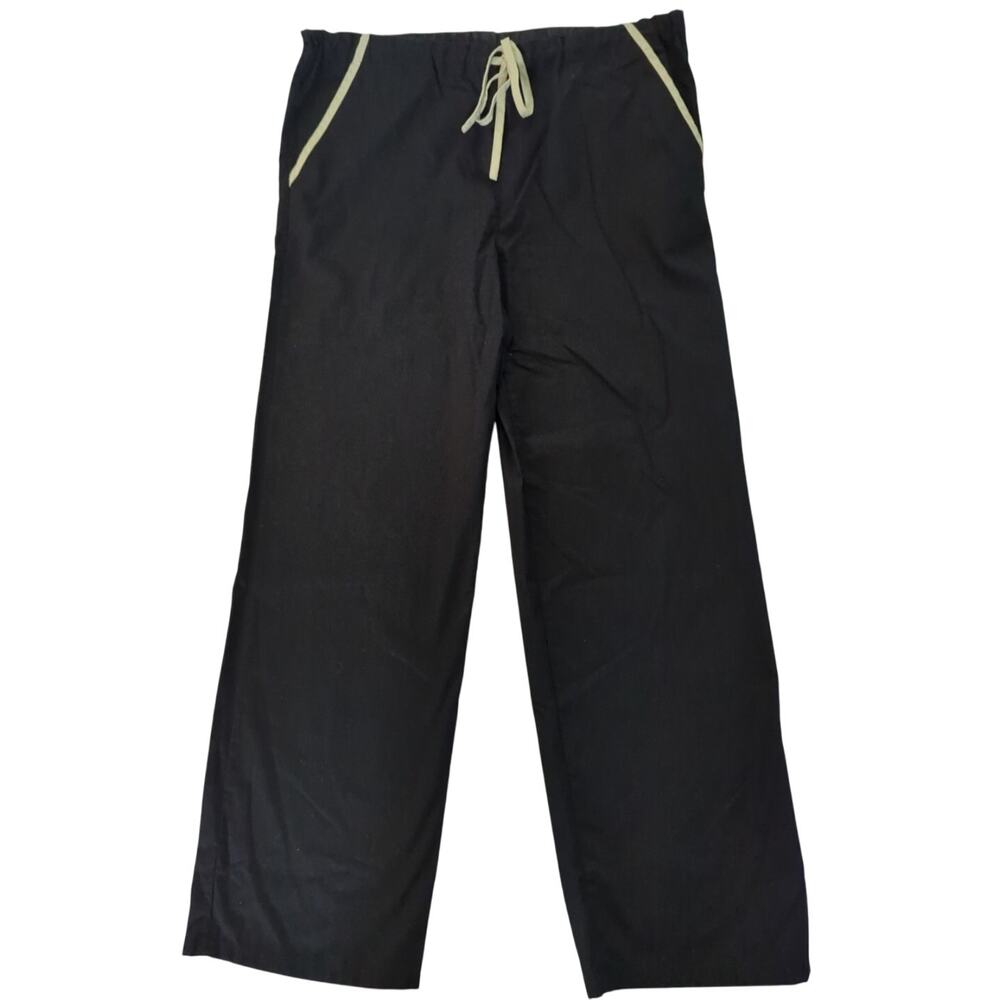 Pittsburgh Penguins Embroidered Cotton Blend Scubs Pants NHL Black & Gold Size M